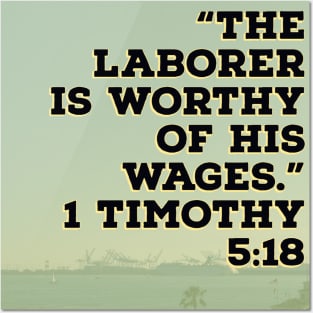 7Sparrows Laborer Timothy 5:18 Posters and Art